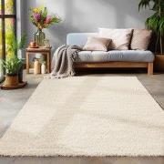 Tapijtenloods Basic Shaggy vloerkleed Creme Hoogpolig- 100x200 CM