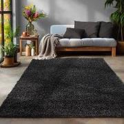 Tapijtenloods Basic Shaggy vloerkleed Antraciet Hoogpolig- 80x250 CM