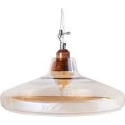 ALIKOS - Hanglamp - Lichte houtkleur - Glas