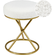 PRESHO - Hocker - Gebroken wit - Bouclé