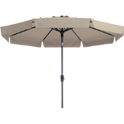 Madison stokparasol Flores luxe ecru 300 cm.