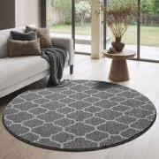 Rond Boho Klasik | Laagpolig Vloerkleed | Modern Tapijt | Woonkamer, S...