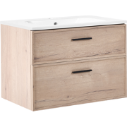 YELCHO - Wandgemonteerd meubel met wasbak - Lichtbruin - MDF