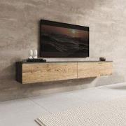 Meubella - Dixon - TV-Meubel - Eiken/Grijs - 180 cm