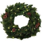 Northern kunstkerstkrans led dia. 50 cm kerstversiering kerstboom