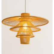 Fine Asianliving Bamboe Hanglamp Naturel Handgemaakt - Mavis D60xH33cm