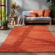 Tapijtenloods Basic Shaggy vloerkleed Terra / Oranje Hoogpolig- 80x150...