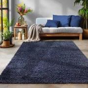 Tapijtenloods Basic Shaggy vloerkleed Donker Blauw Hoogpolig- 200x290 ...
