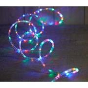 2 stuks - Rope light 216l/9m led multi - aanloopsnoer 1,5m zwart- bi-b...