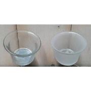 4 stuks - Glazen waxinelichtjehouder laag