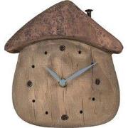 Clayre & Eef Tafelklok 18x5x19 cm Bruin Hout