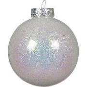 Kerstbal kunststof d8 cm transparant II