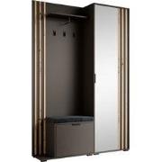 Meubella - Kapstok Nappa - Antraciet - Eiken - 131 cm