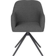 Eetkamerstoel Grijs - Metaal Zwart - Otis