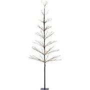 Warm wit 360 micro-LED verlichte boom staal zwart H 180 cm