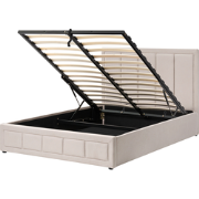 QUIBERON - Bed met opbergruimte - Taupe - 140 x 200 cm - Polyester