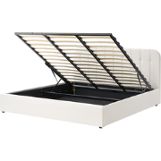 CHALLANS - Bed opbergruimte - Gebroken wit - 180 x 200 cm - Polyester