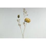 Kunstbloem Rosa S geel