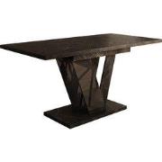 Meubella - Eetkamertafel Dayman - Zwart marmer - 160 cm - Uitschuifbaa...