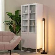 LABEL51 Vitrinekast Level - Wit - Metaal - Hoge Kast