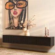 Starfurn - Tv meubel Madison - Zwart - 35x200x30 cm