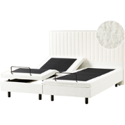 DUKE II - Tweepersoonsbed - Off-white - 180 x 200 cm - Bouclé