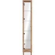 Vitrinekast met 1 deur en 4 glazen planken H189 cm - ALBI