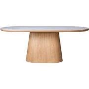 Eettafel Wit Keramiek/Naturel - 200x90x77cm - Alba