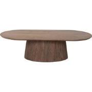 Salontafel Ovaal Donkerbruin Hout - 140x70x38cm - Salvador