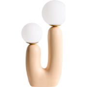 TULUN - Tafellamp - Beige - Glas