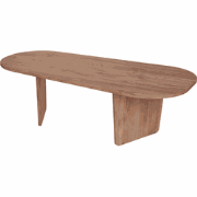 Salontafel met afgeronde randen L130 cm - AMÉLIA