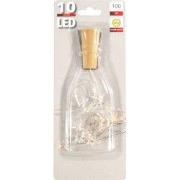 5 stuks - draadverlichting met kurk 10 lamps ster warm LED 1 meter inc...