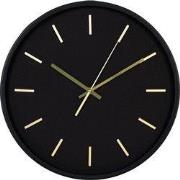 QUVIO Wandklok zwart Kensington - ø35 cm - Zwart