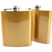 HIXA Heupfles - Goud - 2 Stuks - Flacon - Veldfles - RVS - Drinkfles -...