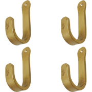 Kapstokhaak rond | Set van 4 | Wandhaak | Messing