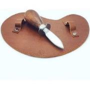 Oestermes met leren handschoen | Oesterset