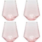 Waterglas Claude | Set van 4 | Wijnglas | 400ML | roze