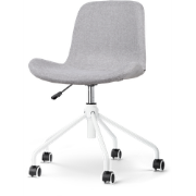 Nout-Fé bureaustoel lichtgrijs - wit onderstel
