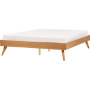 BERRIC  - Tweepersoonsbed - Lichthout - 140 x 200 cm - MDF
