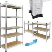 Werkplaatslegbord 170x70x30 cm, verzinkt metaal, belastbaar tot 350 kg...