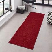 Loper Laagpolig Velours Vloerkleed - Designer Pure - Rood - 80x300 cm