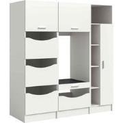 Wasmachine Ombouw Free 3 delige Set in wit -  166x195x68 cm