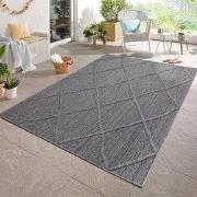 Tenedo Indoor & Outdoor Grijs vloerkleed - Geruit - 240 X 340 CM