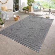 Tenedo Indoor & Outdoor Grijs vloerkleed - Geruit - 240 X 340 CM