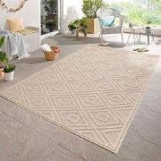 Tenedo Indoor & Outdoor Beige vloerkleed - Geruit - 120 X 170 CM