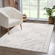 Vloerkleed Focus Art - Hoogpolig - Fluffy  - Scandinavisch - Creme- 14...