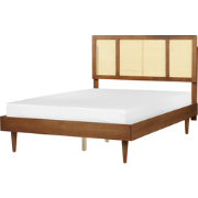 AURAY - Tweepersoonsbed - Lichthout - 140 x 200 cm - Rubberhout