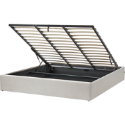 DINAN - Tweepersoonsbed - Lichtgrijs - 180 x 200 cm - Polyester