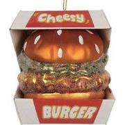 Clayre & Eef Kersthanger 7x7x8 cm Rood Glas