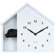 Karlsson - Wandklok Peeking Doggy - Wit- Ø24,9cm
